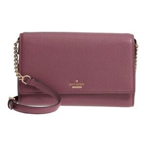 Kate Spade designer Oakwood Street Corin Purple Pebbled Leather Crossbody Bag